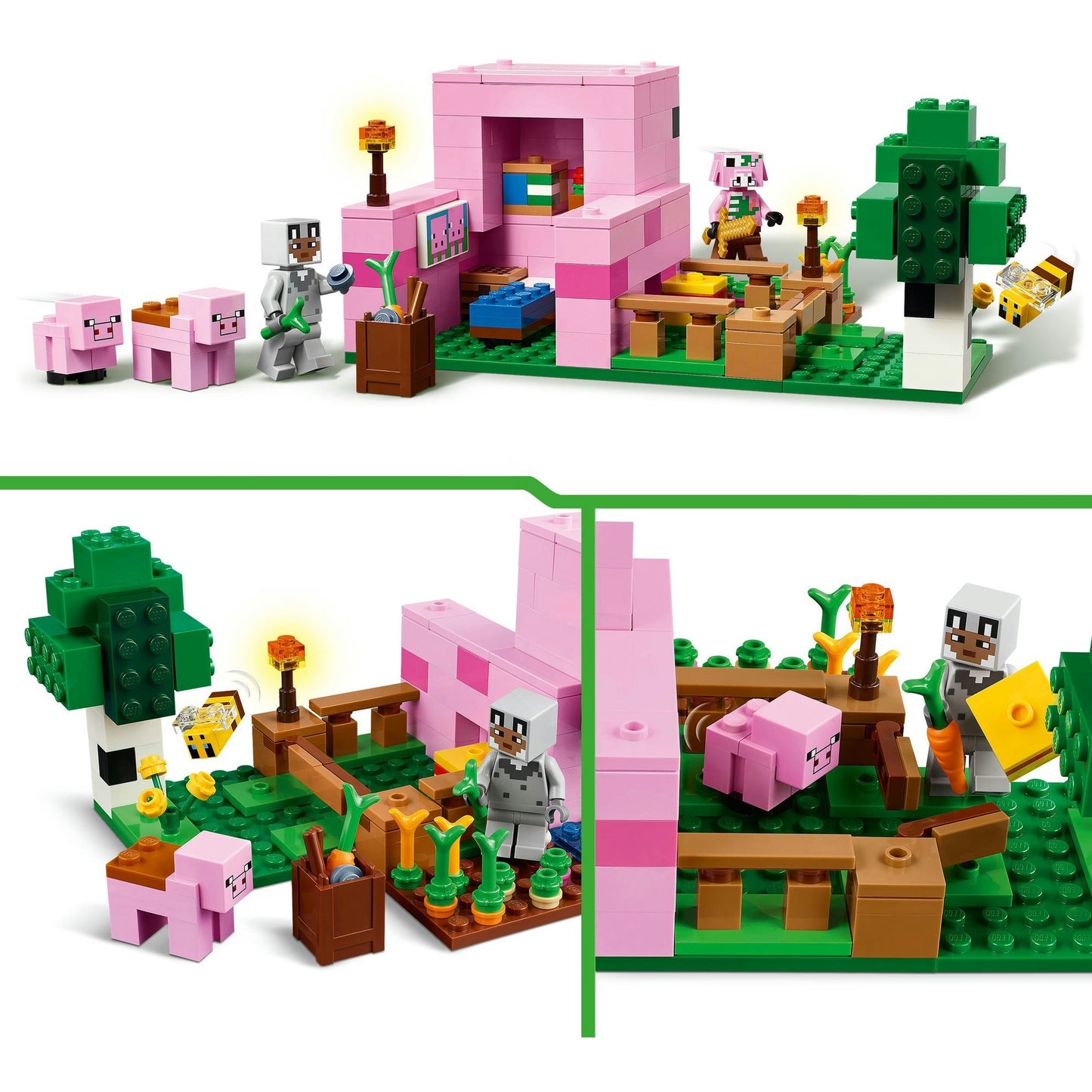 21268 Minecraft Das Babyschwein-Haus, Konstruktionsspielzeug