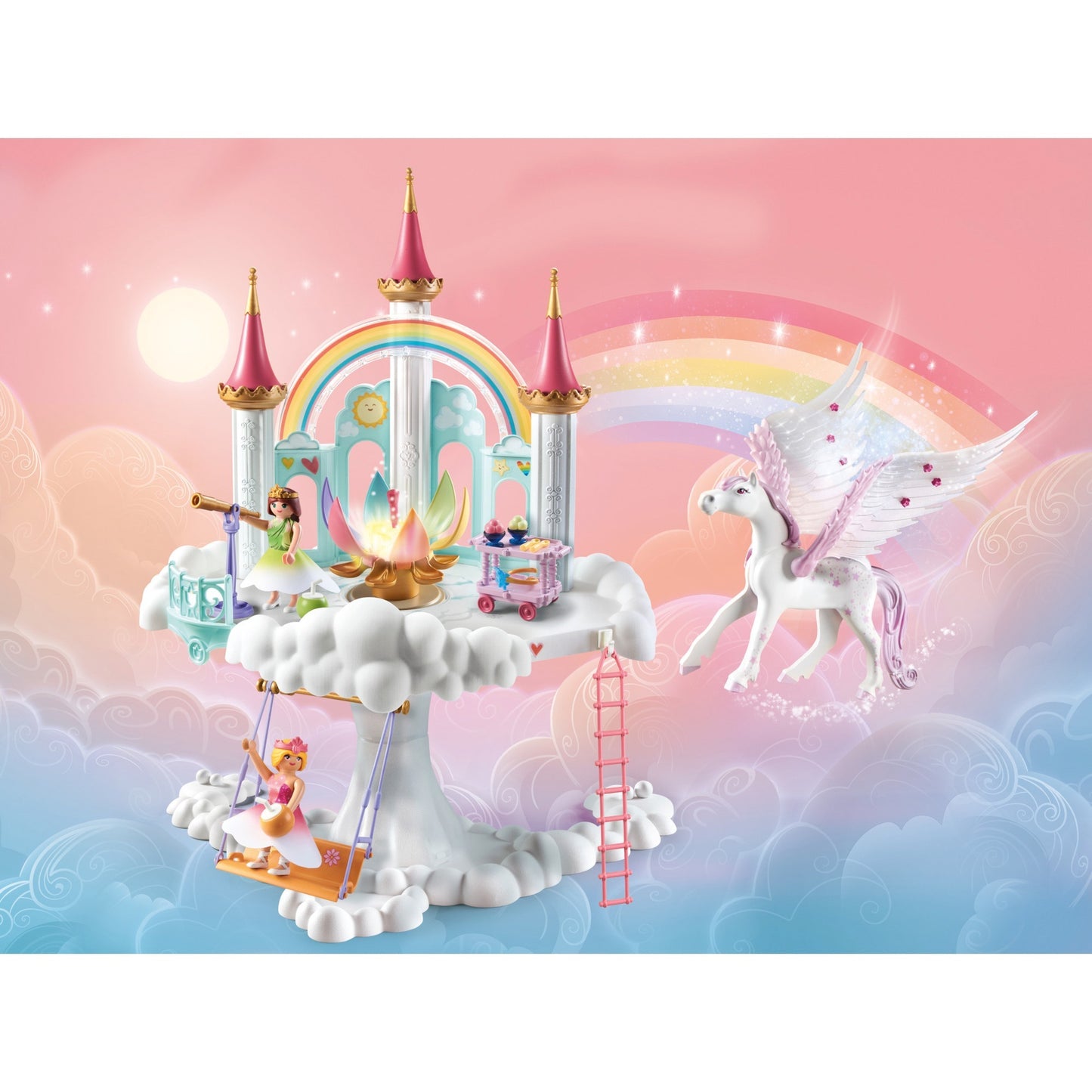 PLAYMOBIL 71359 Princess Magic Himmlisches Regenbogenschloss, Konstruktionsspielzeug