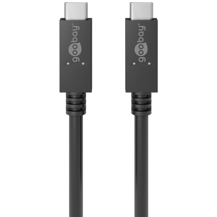 Goobay USB 3.2 Gen 2 Kabel, USB-C Stecker > USB-C Stecker (schwarz, 1 Meter, PD, Laden mit bis zu 100 Watt)