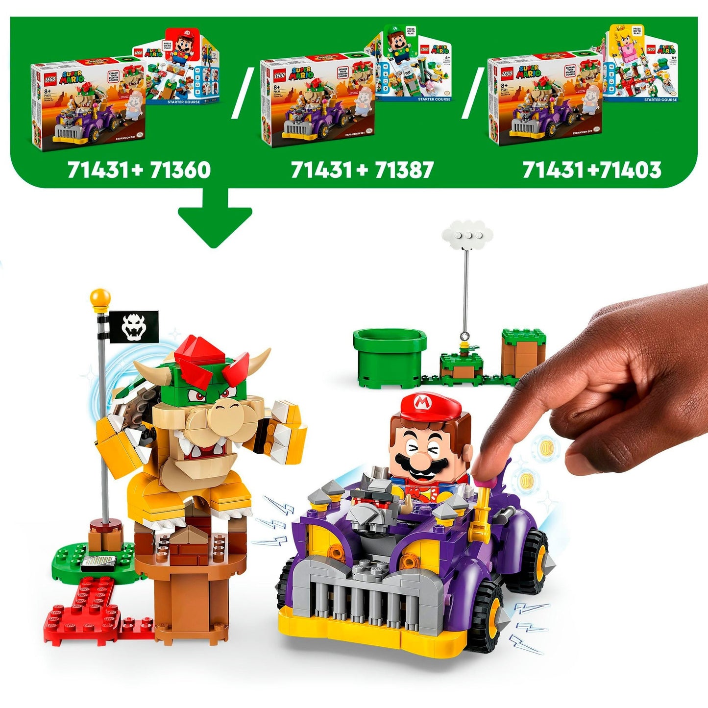 LEGO 71431 Super Mario Bowsers Monsterkarre - Erweiterungsset, Konstruktionsspielzeug