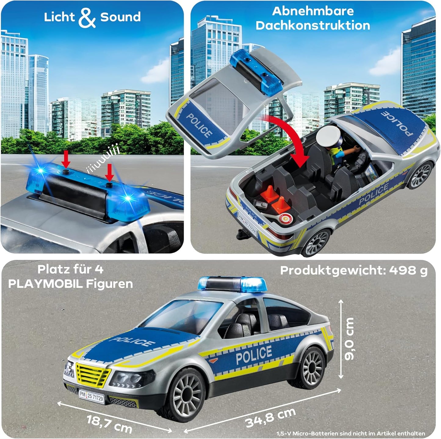 71729 Action Heroes Polizei Streifenwagen, Konstruktionsspielzeug