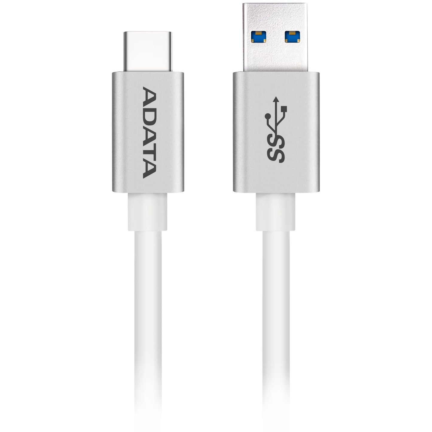 ADATA USB 3.2 Gen 1 Kabel, USB-A Stecker > USB-C Stecker silver (weiss/silber, 1 Meter, Aluminium)