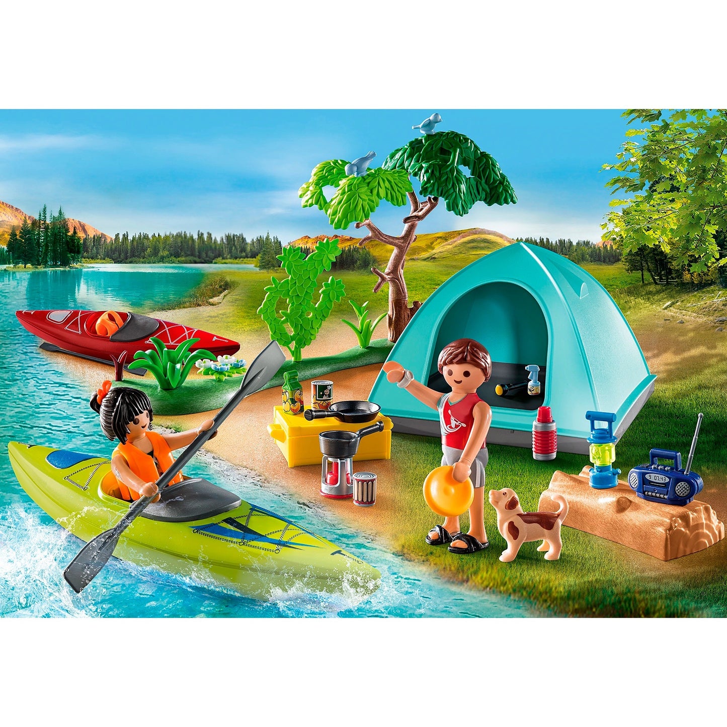 PLAYMOBIL 71425 Family Fun Zelten, Konstruktionsspielzeug