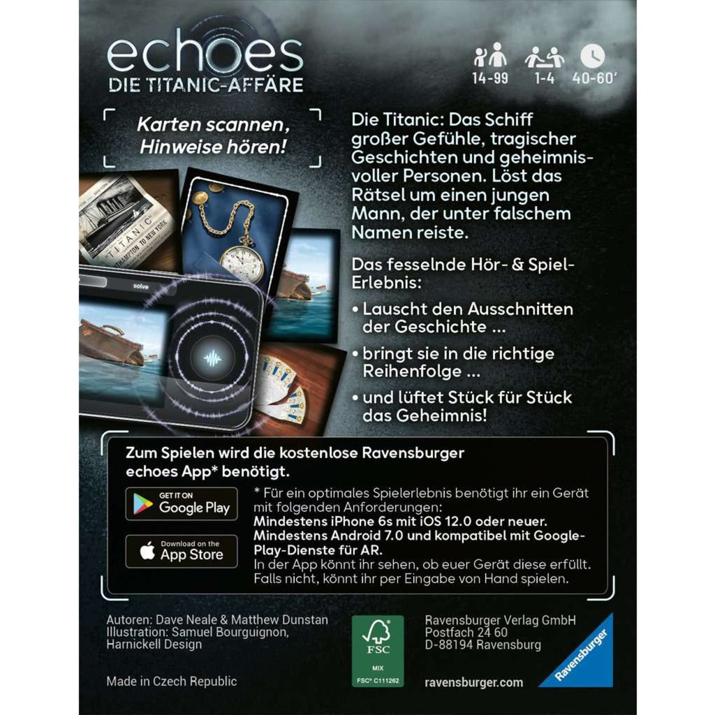 echoes Die Titanic-Affäre, Gesellschaftsspiel