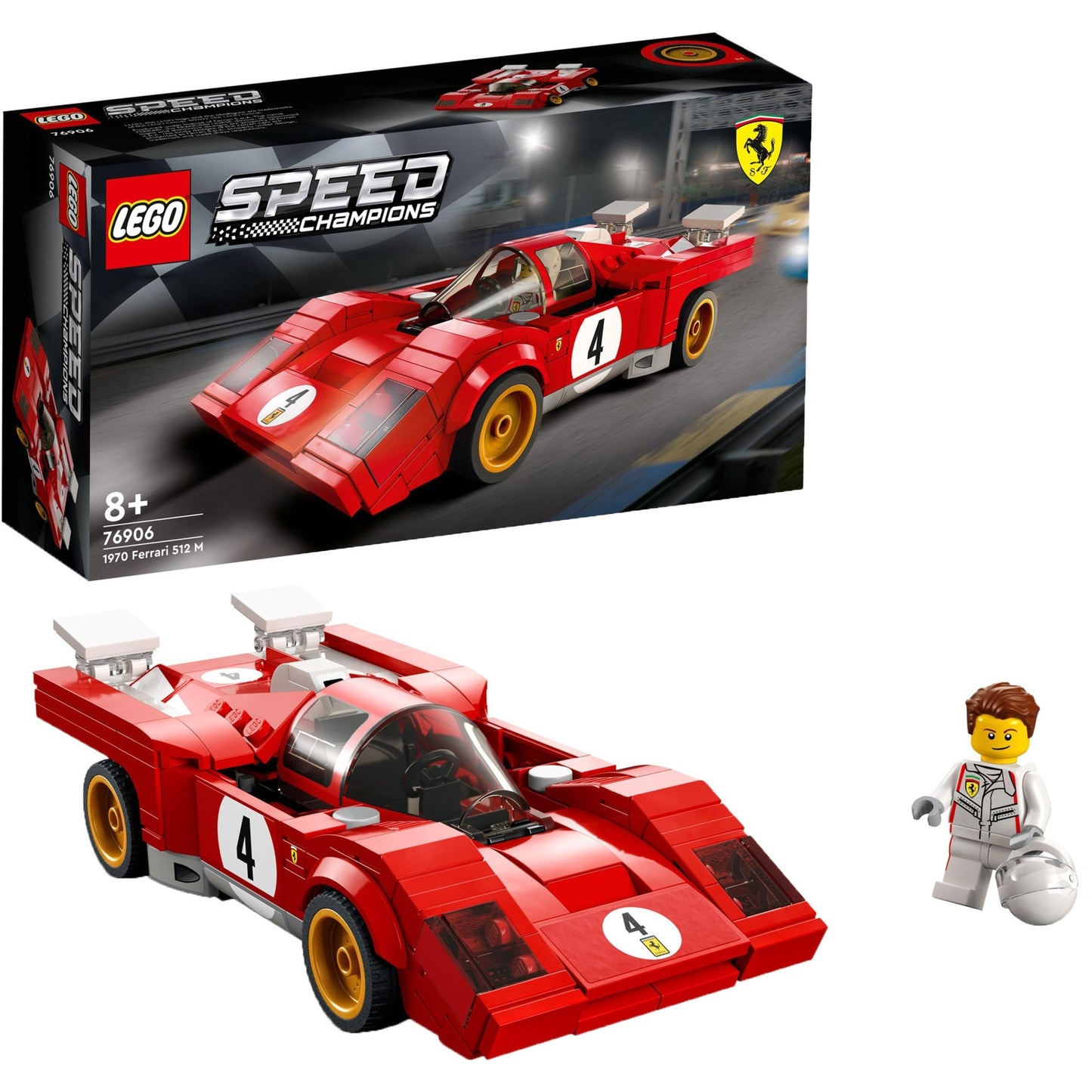 LEGO 76906 Speed Champions 1970 Ferrari 512 M, Konstruktionsspielzeug