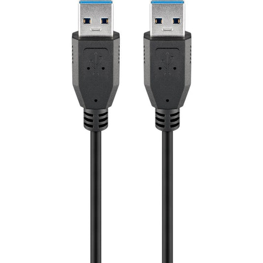 Goobay USB 3.2 Gen 1 Kabel, USB-A Stecker > USB-A Stecker (schwarz, 1,8 Meter)