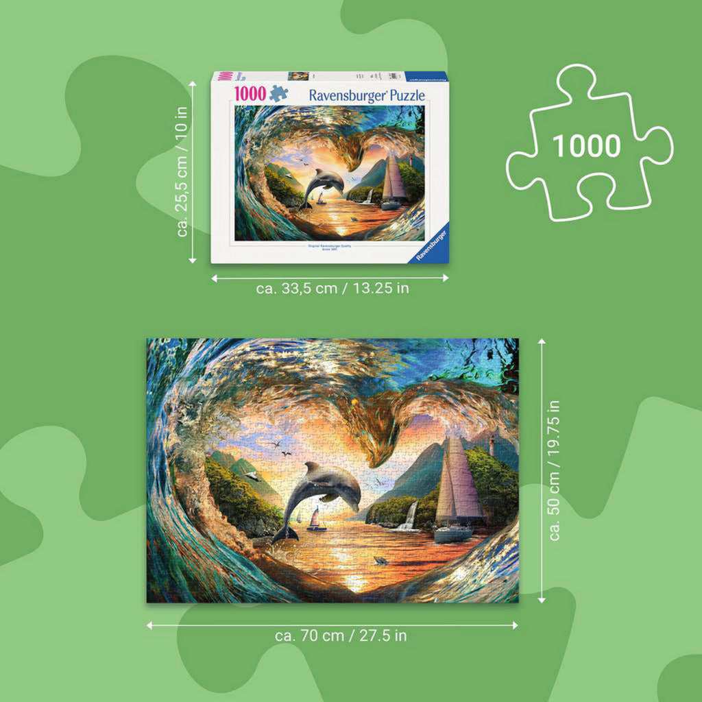 Puzzle Sprung in den Sonnenuntergang