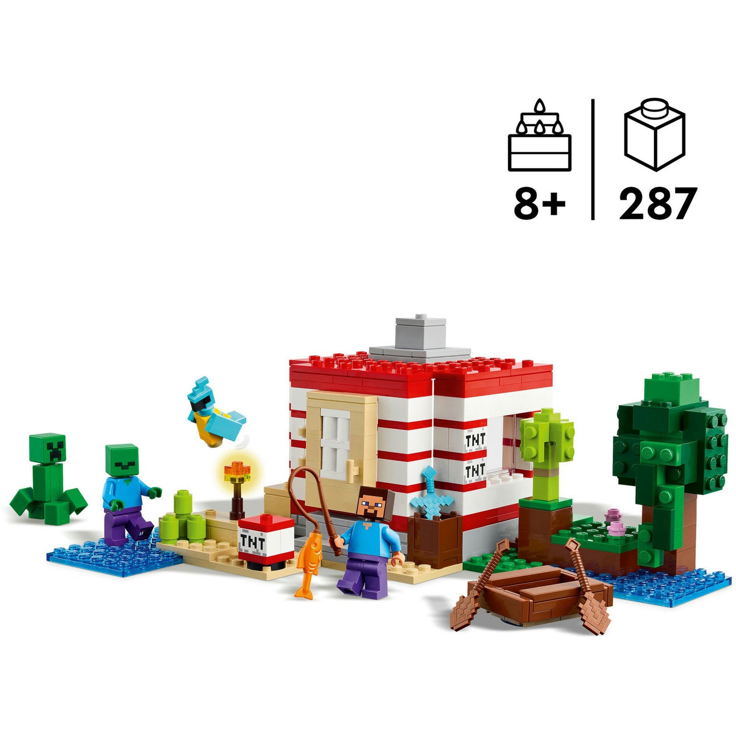 21275 Minecraft Das TNT-Dschungelhaus, Konstruktionsspielzeug