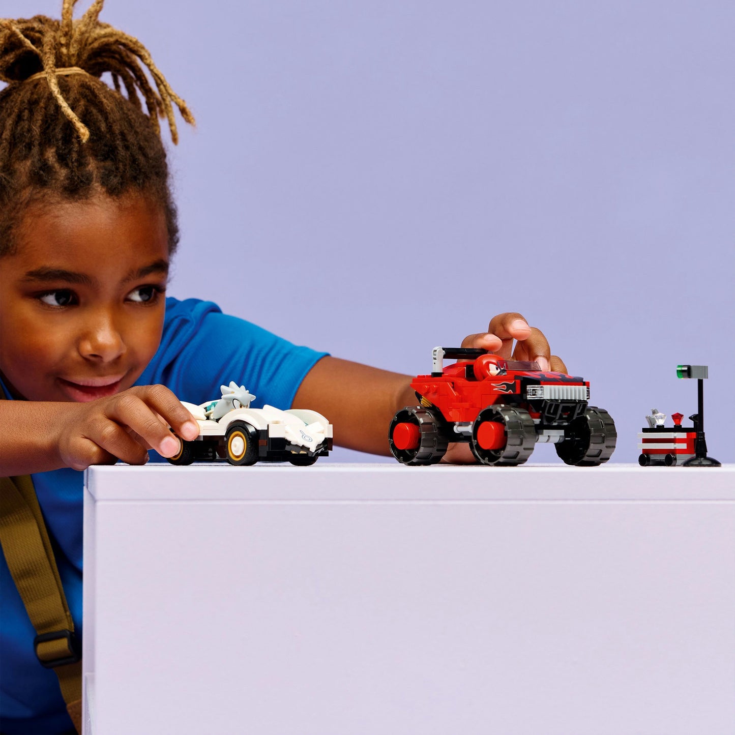 77118 Sonic the Hedgehog Silvers Auto vs. Knuckles' Monstertruck, Konstruktionsspielzeug