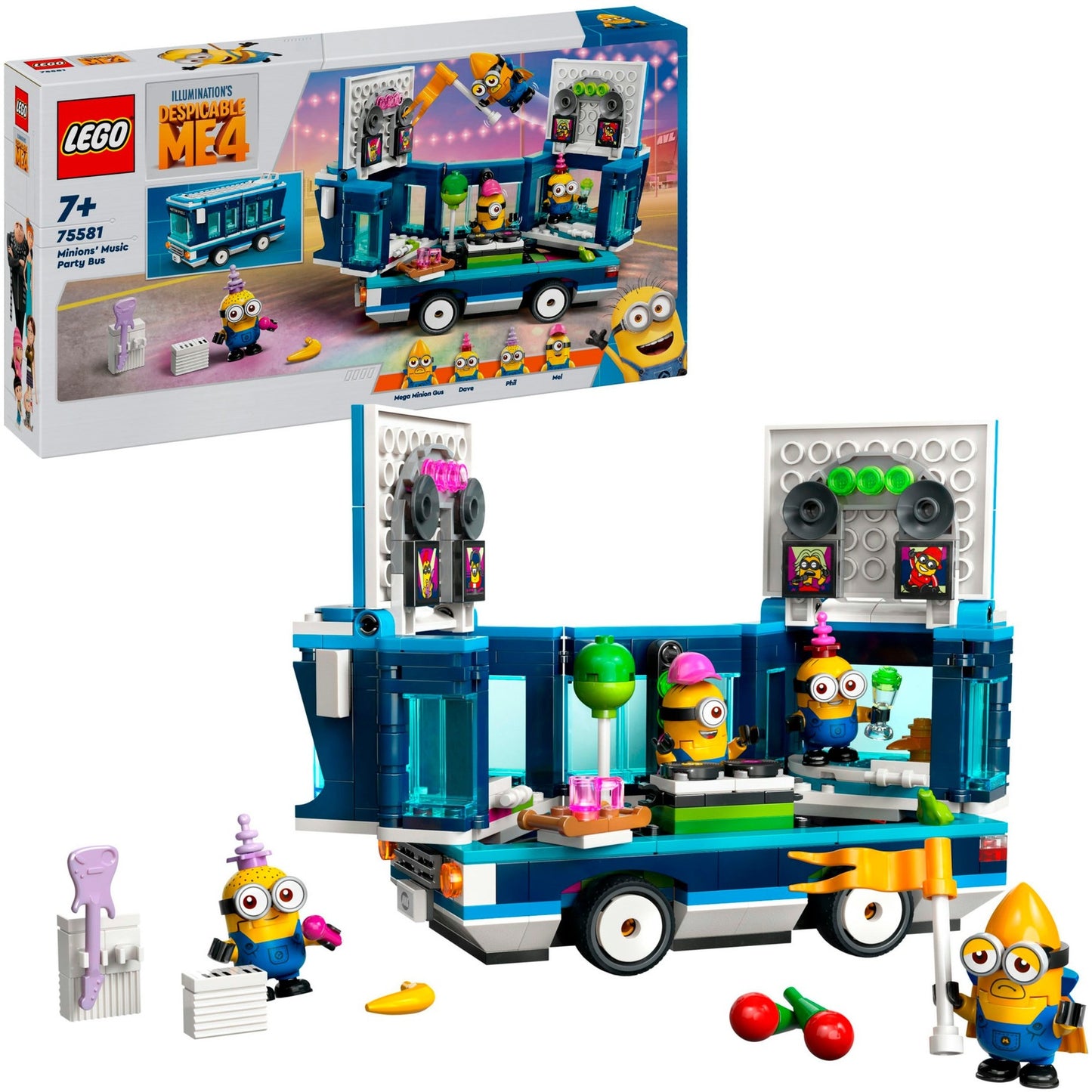 LEGO 75581 Minions und der Party Bus, Konstruktionsspielzeug