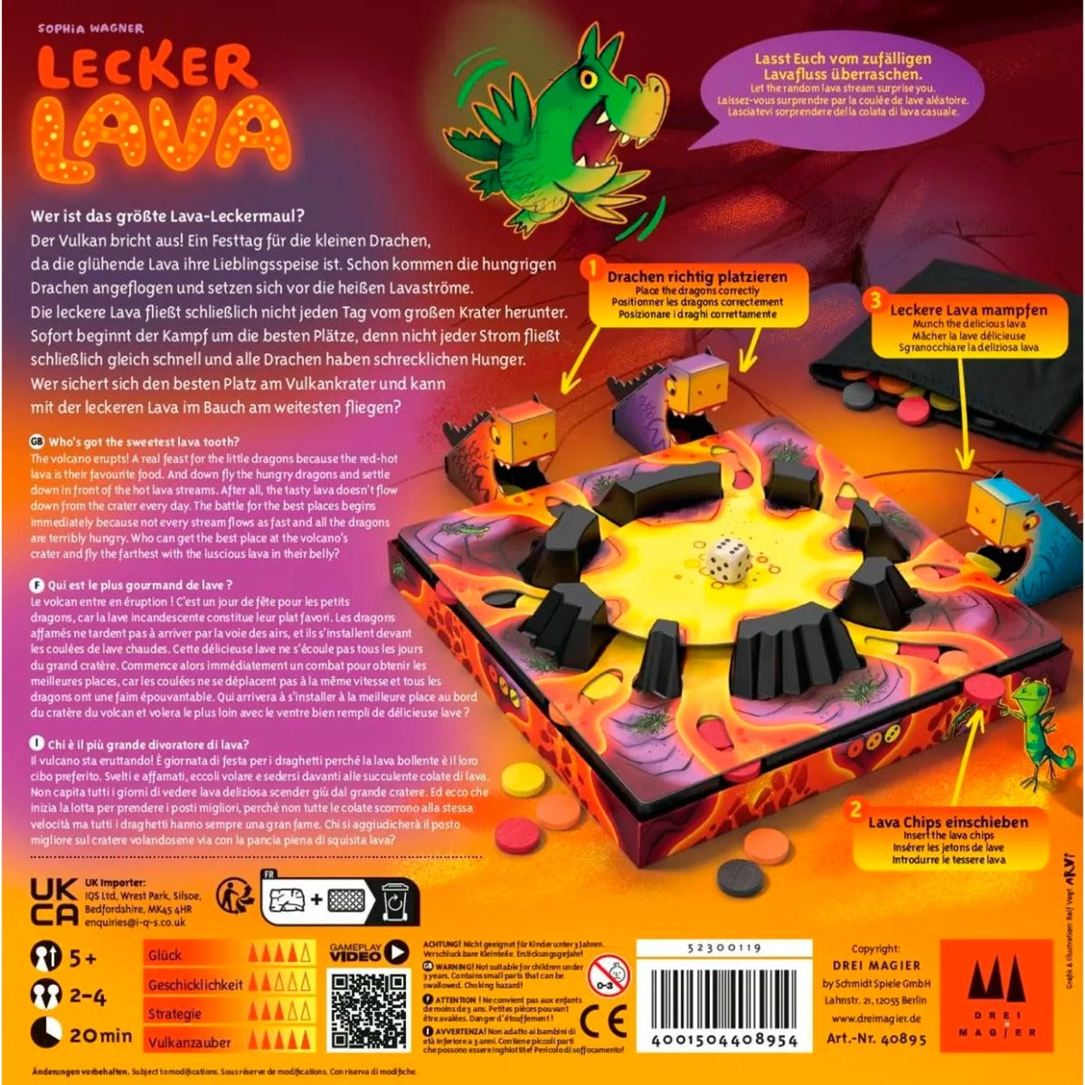 Schmidt Spiele Drei Magier: Lecker Lava, Brettspiel