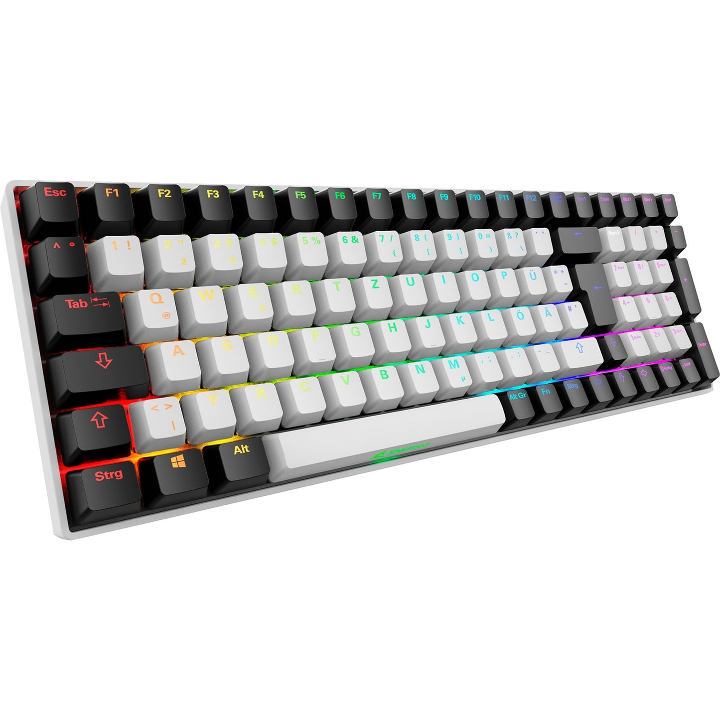 Sharkoon SKILLER SGK50 S2 (weiss, DE-Layout, Gateron Yellow)