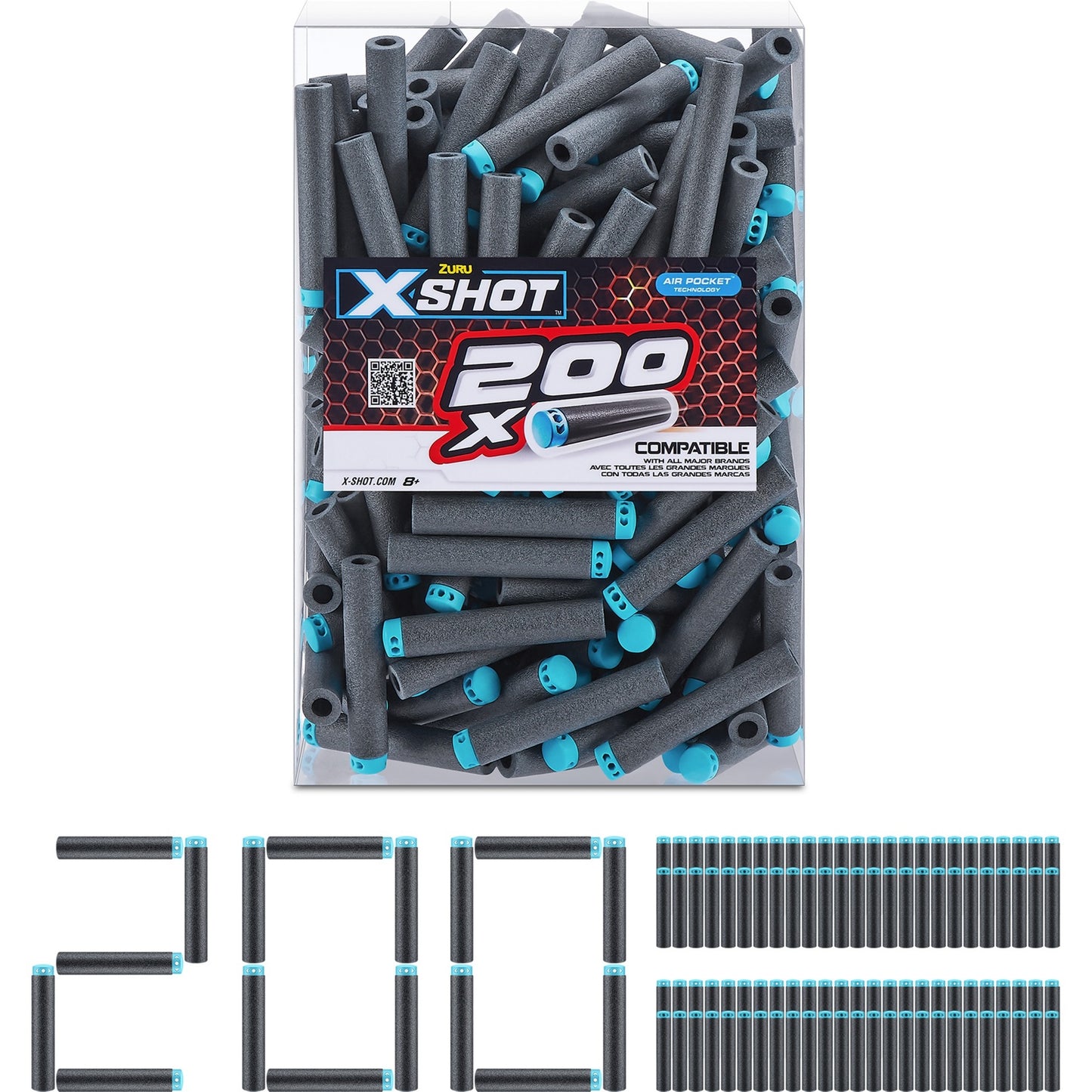 ZURU XSHOT200er-Pack Refill Darts