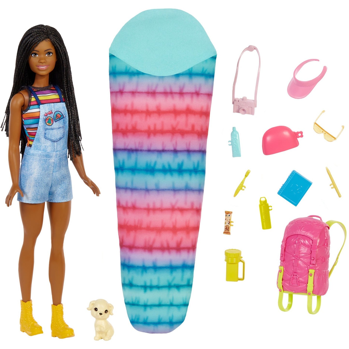 Barbie Barbie ?It takes two! Camping? Spielset mit Brooklyn Puppe, Hündchen und Accessoires