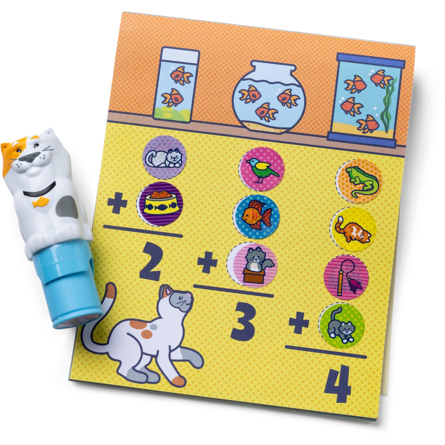 Melissa & Doug - Sticker WOW! Sticker-Stempelset 2er-Pack Tiere, Basteln