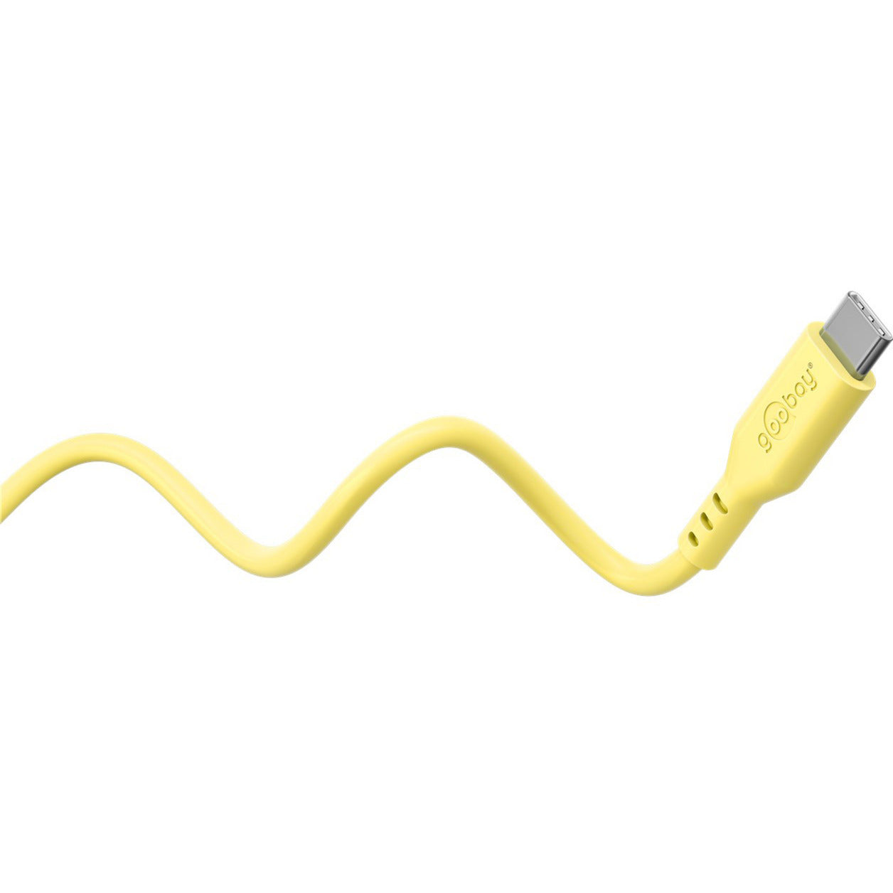 USB 2.0 Silikonkabel gelb, USB-C Stecker > USB-C Stecker
