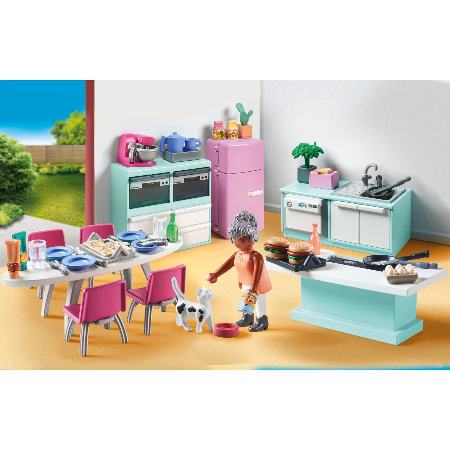 PLAYMOBIL 71608 My Life Küche mit Essplatz, Konstruktionsspielzeug