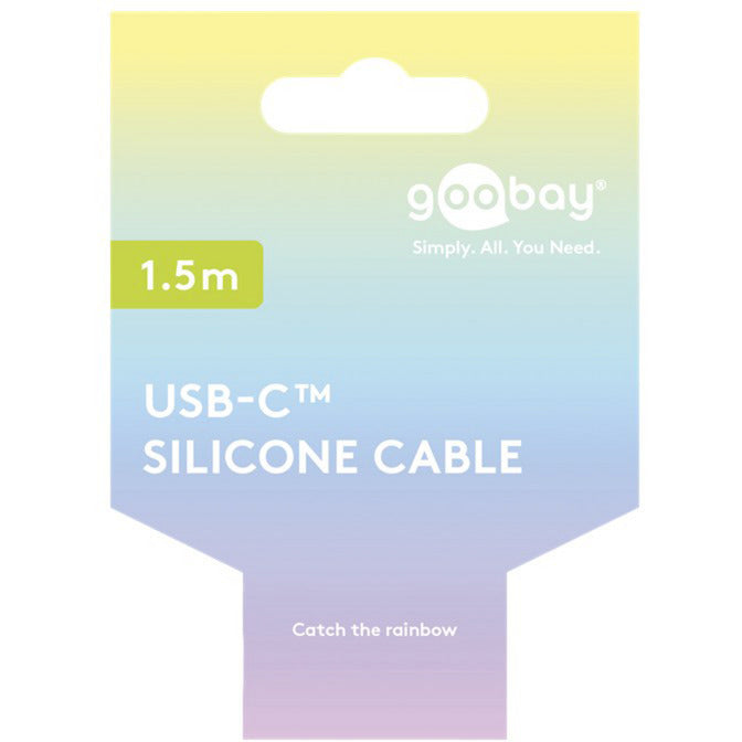 USB 2.0 Silikonkabel türkis, USB-C Stecker > USB-C Stecker