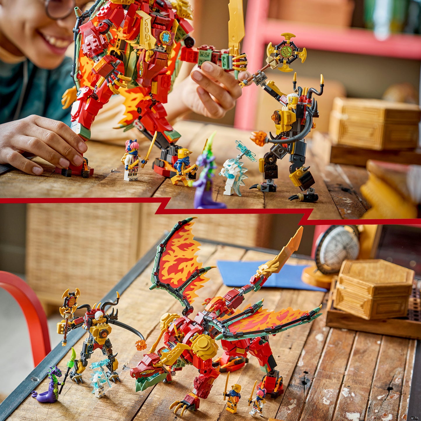 71868 Ninjago Wyldfyres Drachenmech, Konstruktionsspielzeug