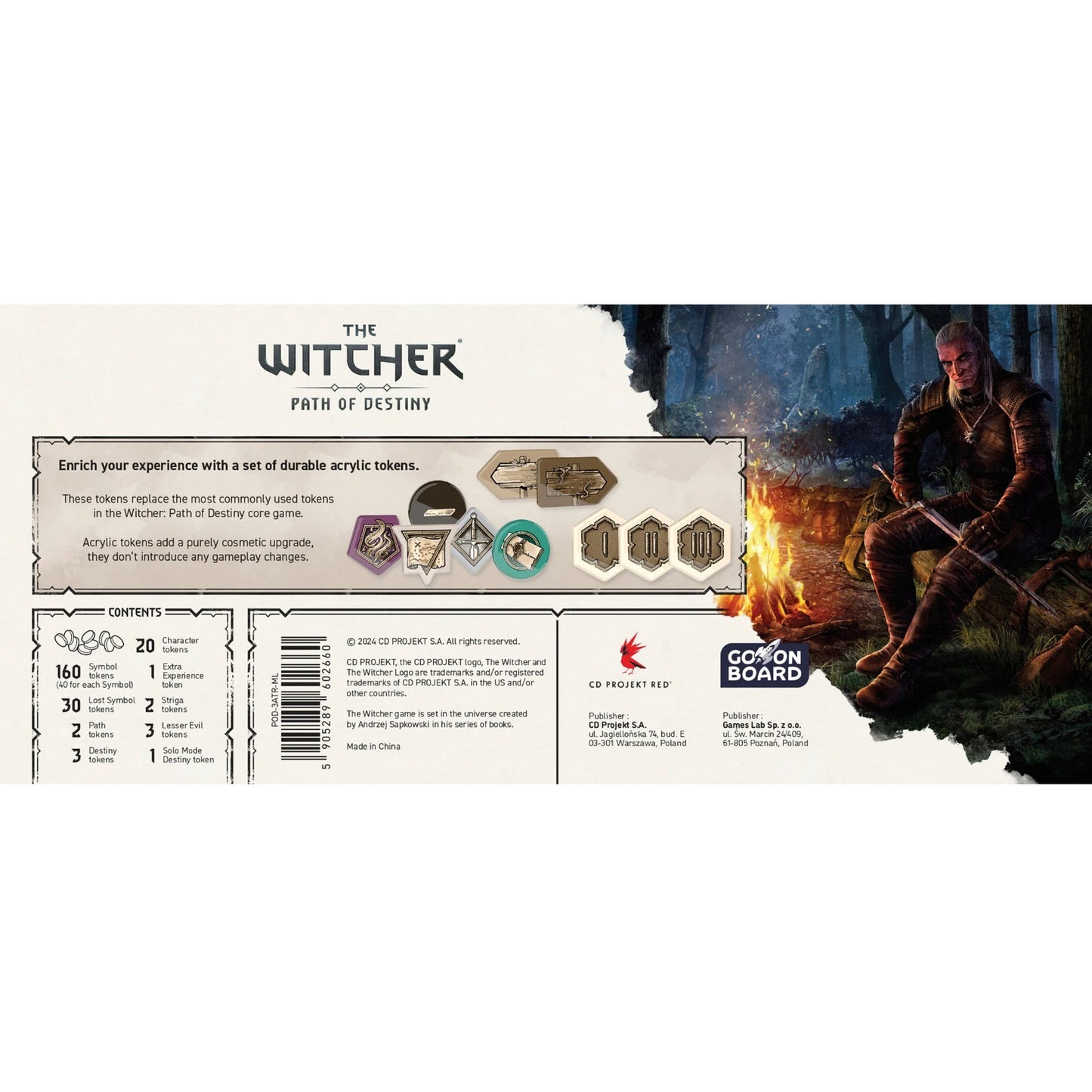 The Witcher: Pfad des Schicksals - Acrylic Tokens, Brettspiel
