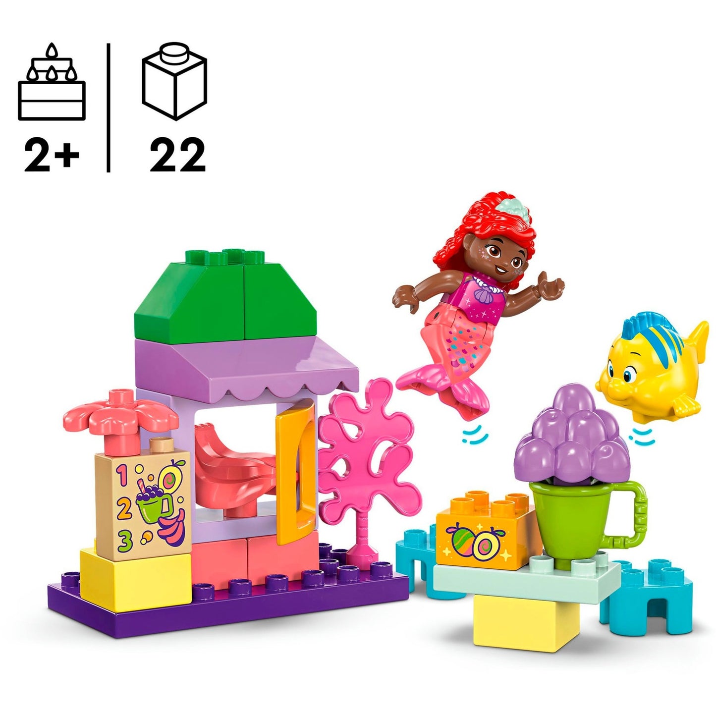 LEGO 10420 DUPLO Disney Arielles und Fabius' Café-Kiosk, Konstruktionsspielzeug