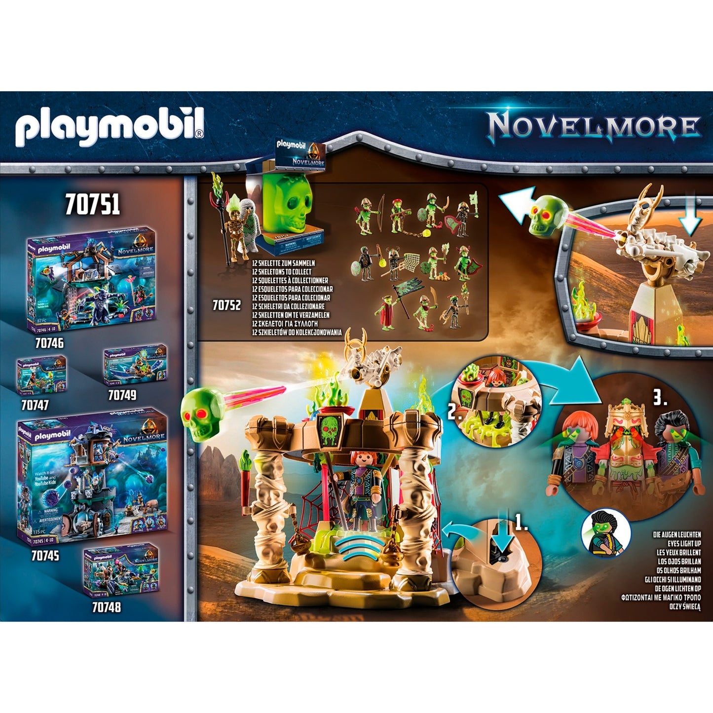 PLAYMOBIL 70751 Novelmore Sal'ahari Sands - Tempel der Skelettarmee, Konstruktionsspielzeug