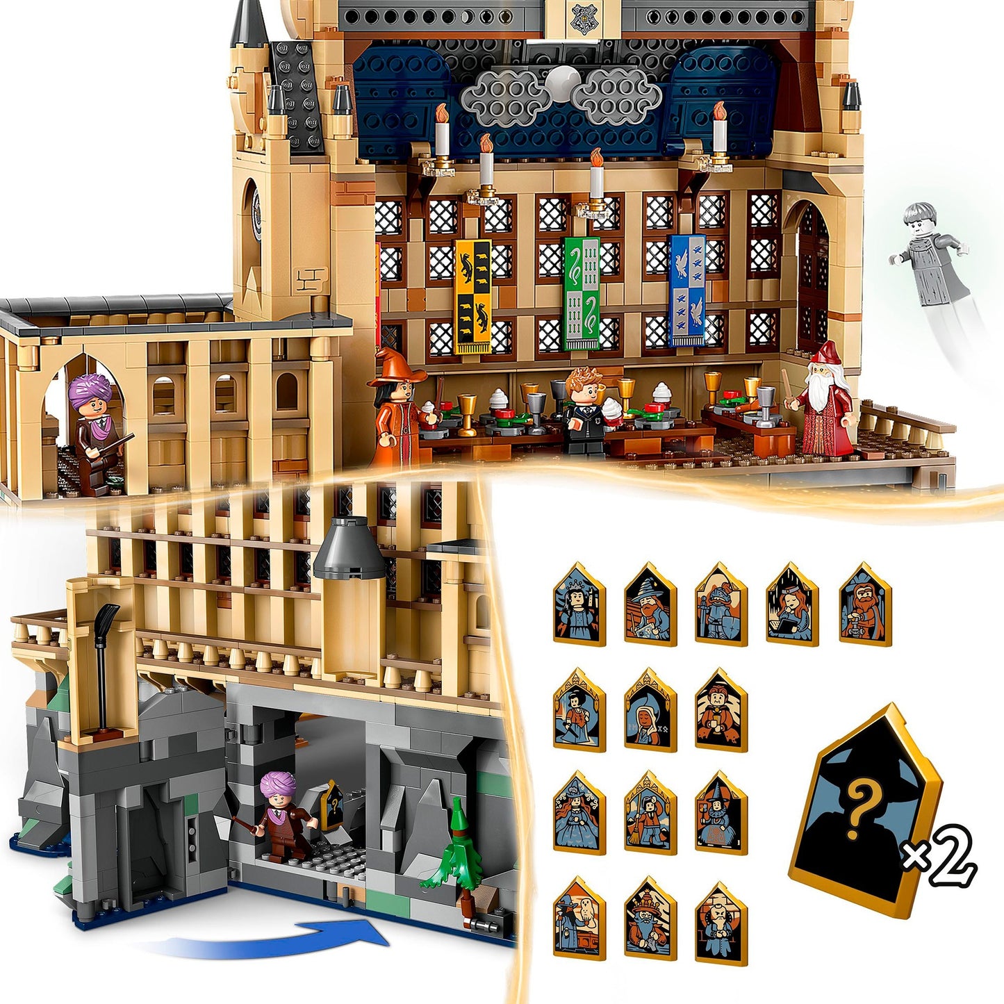 LEGO 76435 Harry Potter Schloss Hogwarts: Die Große Halle, Konstruktionsspielzeug