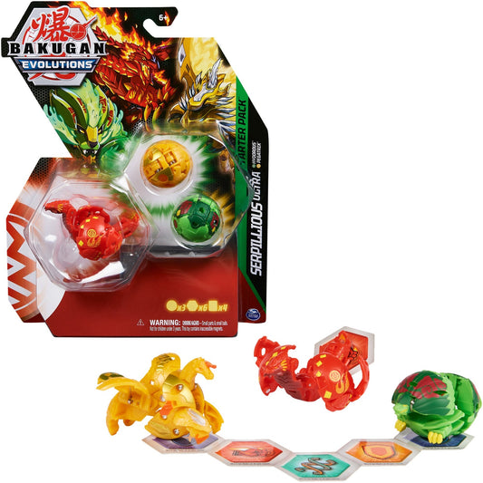 Spin Master Bakugan Evolutions Starter Pack mit 3 Bakugan, Geschicklichkeitsspiel