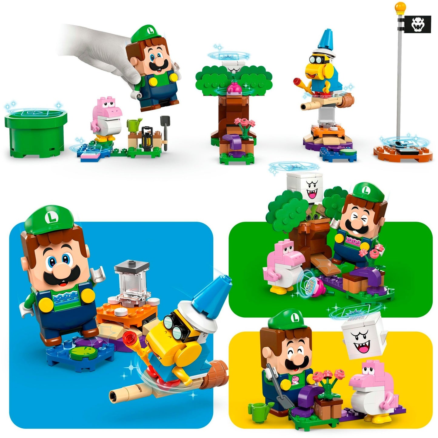 LEGO 71440 Super Mario Abenteuer mit dem interaktiven LEGO Luigi, Konstruktionsspielzeug