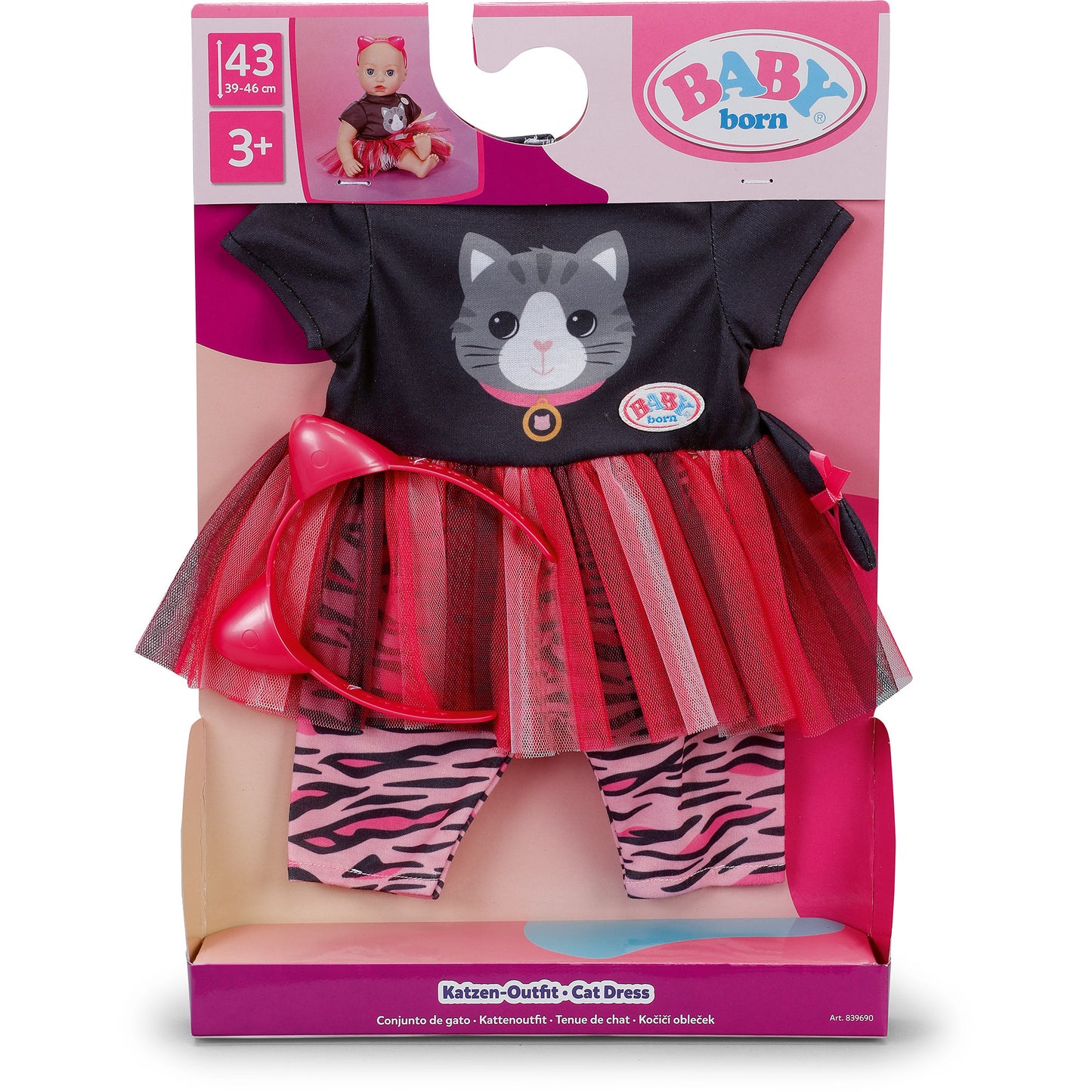 BABY born Katzen-Outfit 43cm, Puppenzubehör