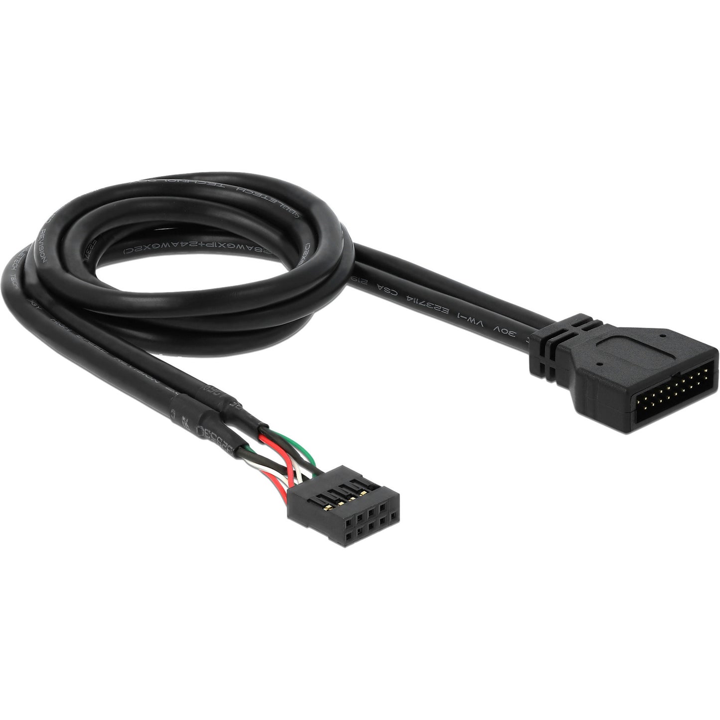 USB 2.0 Adapterkabel, 9 Pin Header Buchse > USB 3.2 Pin Header Stecker