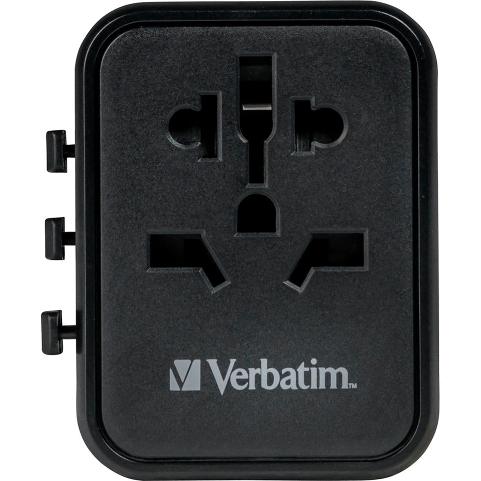 Verbatim Universal-Reiseadapter UTA-02 (schwarz, 1x USB-A, 1x USB-C)