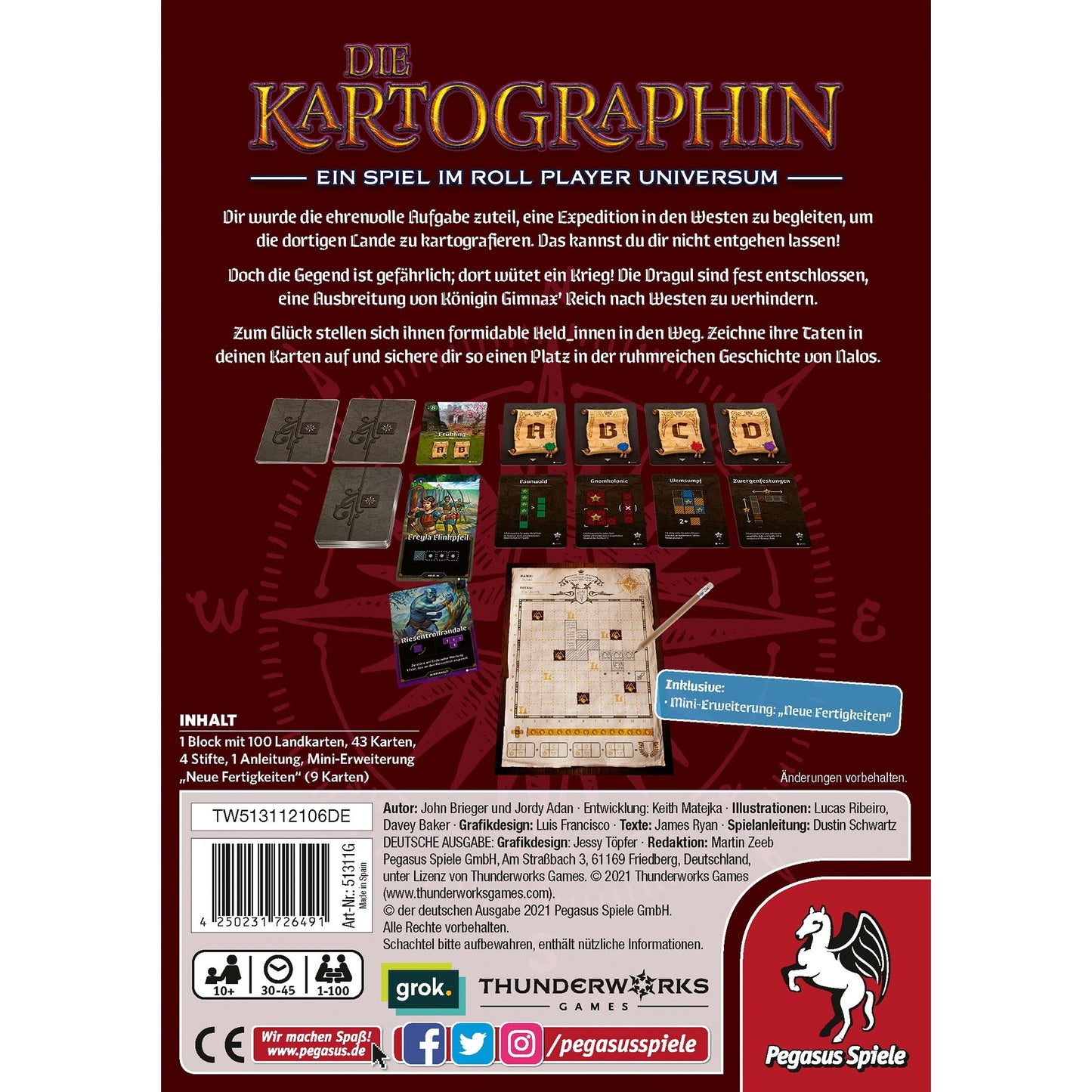 Pegasus Die Kartographin, Brettspiel