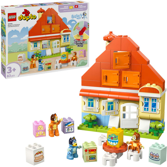 10459 DUPLO Bluey Blueys Familienhaus mit Memory-Spiel, Konstruktionsspielzeug
