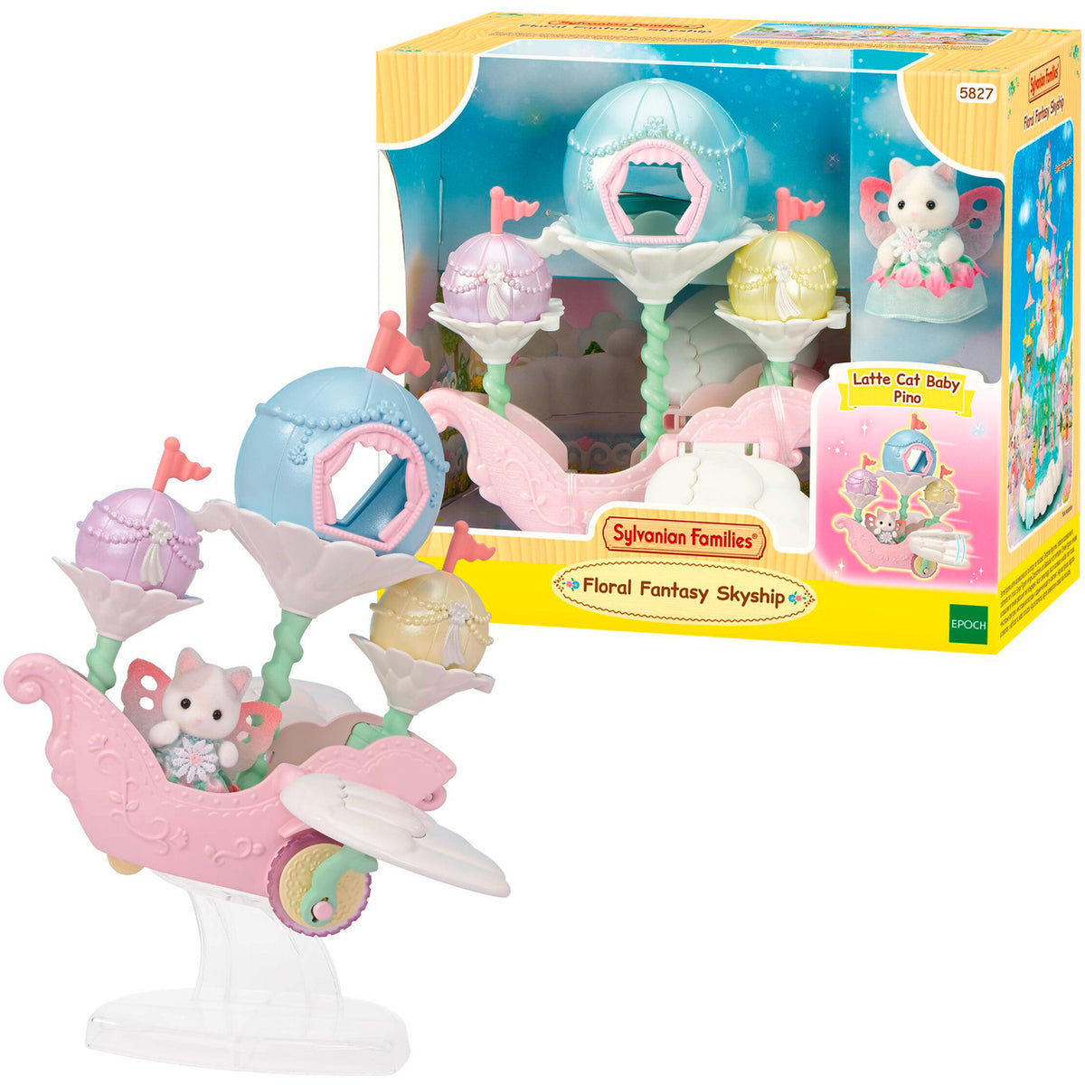 Sylvanian Families - Magisches Ballonschiff mit Figur, Konstruktionsspielzeug