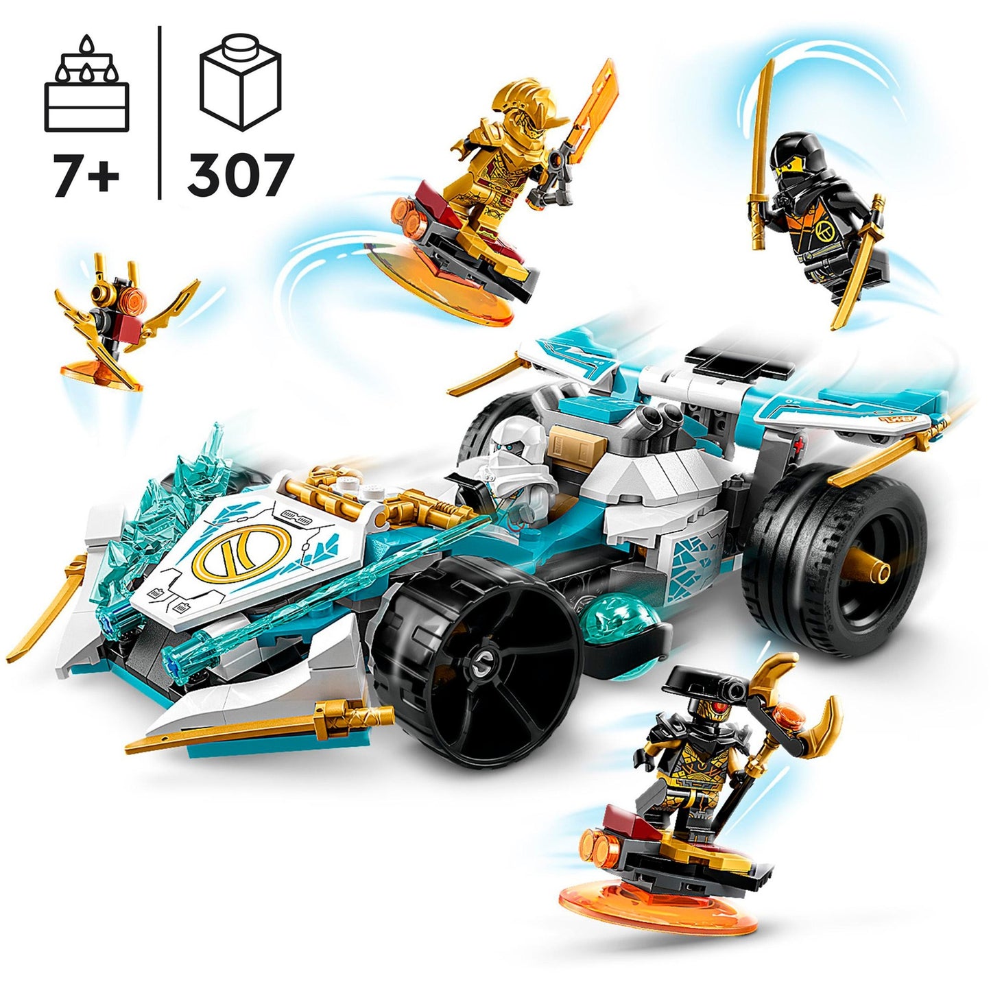 LEGO 71791 Ninjago Zanes Drachenpower-Spinjitzu-Rennwagen, Konstruktionsspielzeug