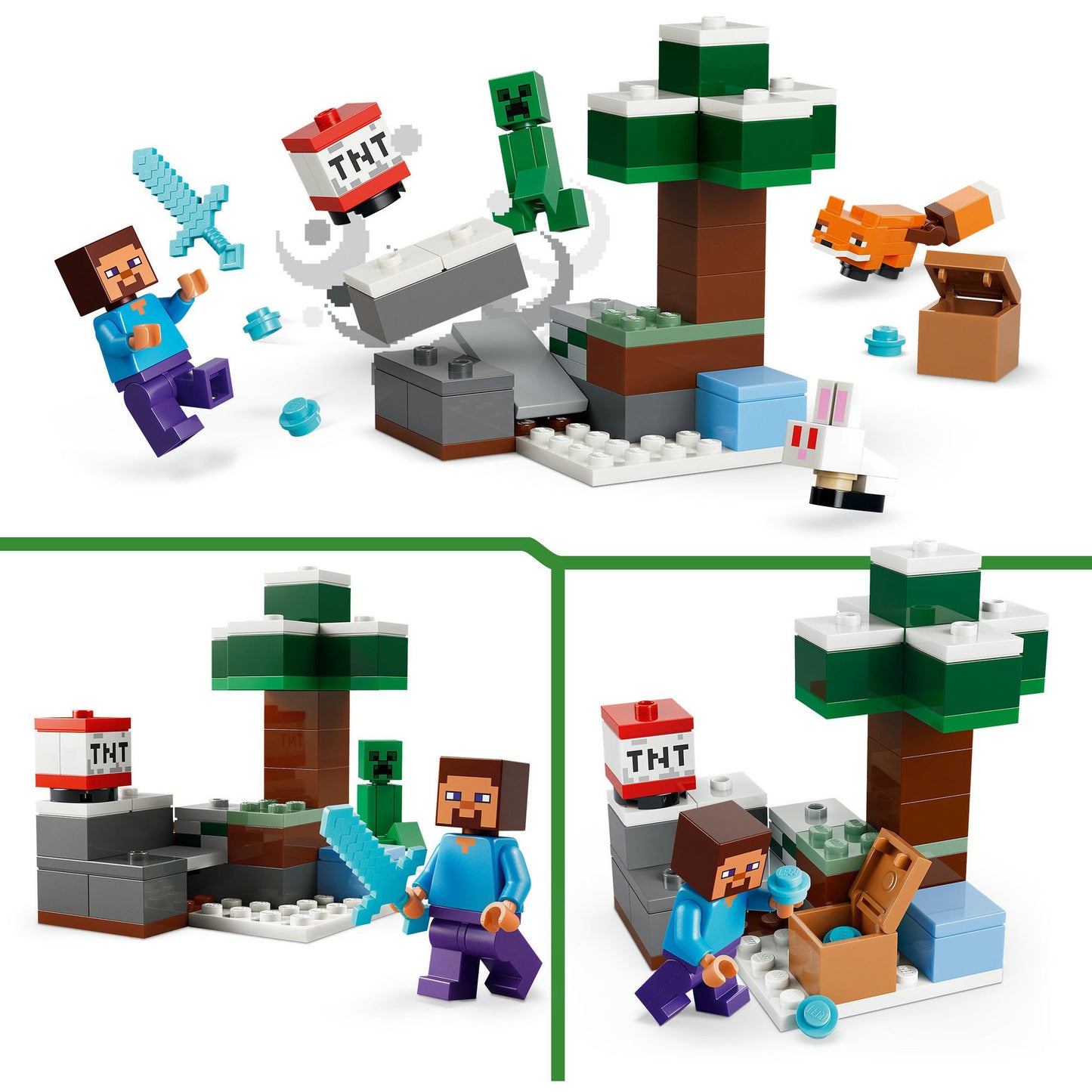 21583 Minecraft Steves Abenteuer in der Taiga, Konstruktionsspielzeug