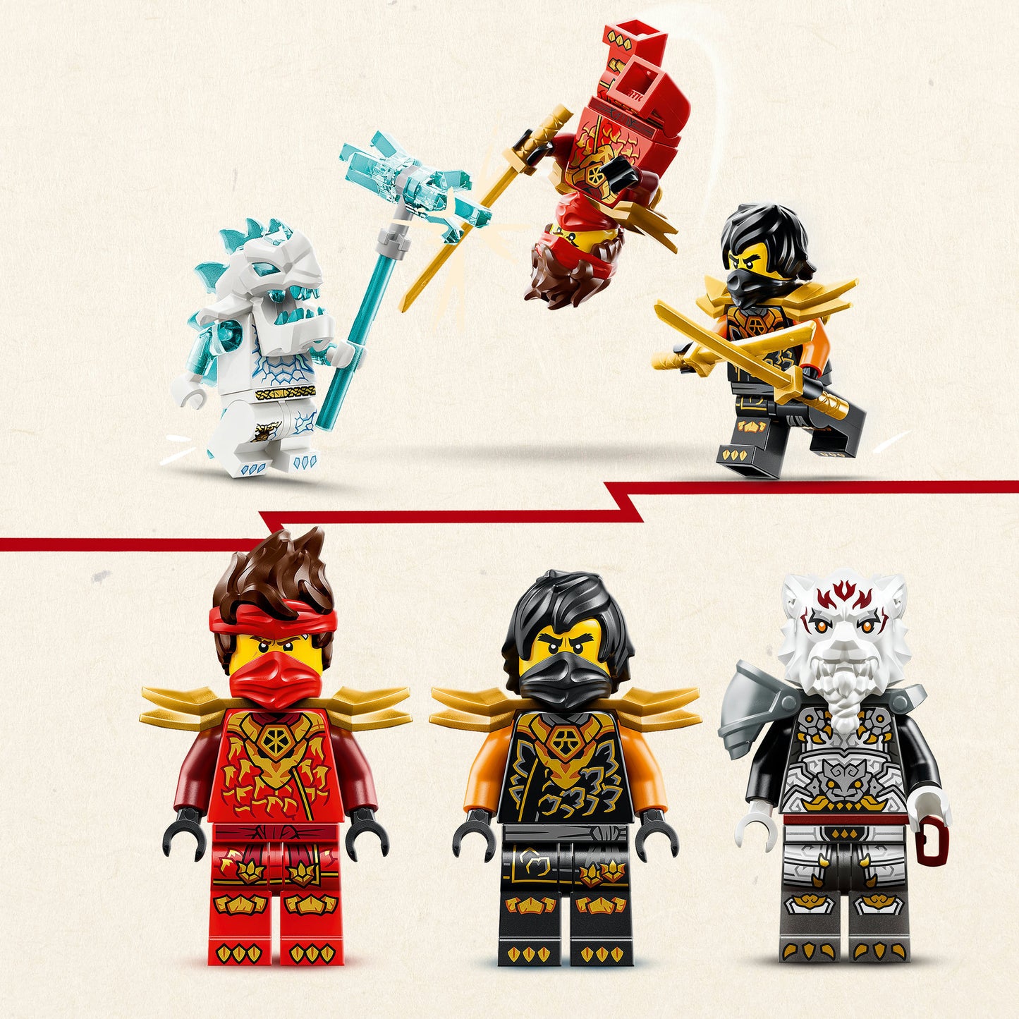 71864 Ninjago Kais und Coles Kombi-Flitzer, Konstruktionsspielzeug