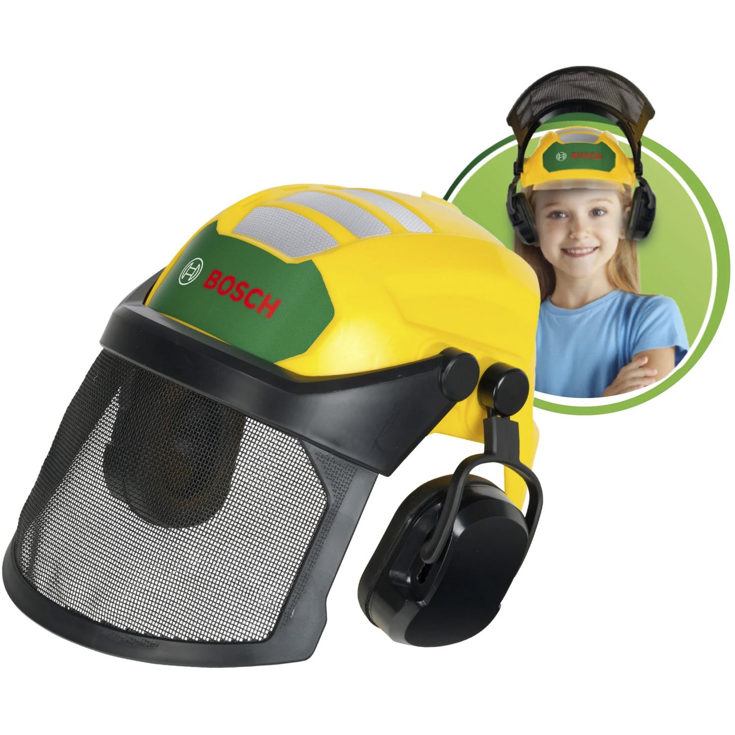 Bosch - Waldarbeiter Helm mit Visier, Gartenspielgerät