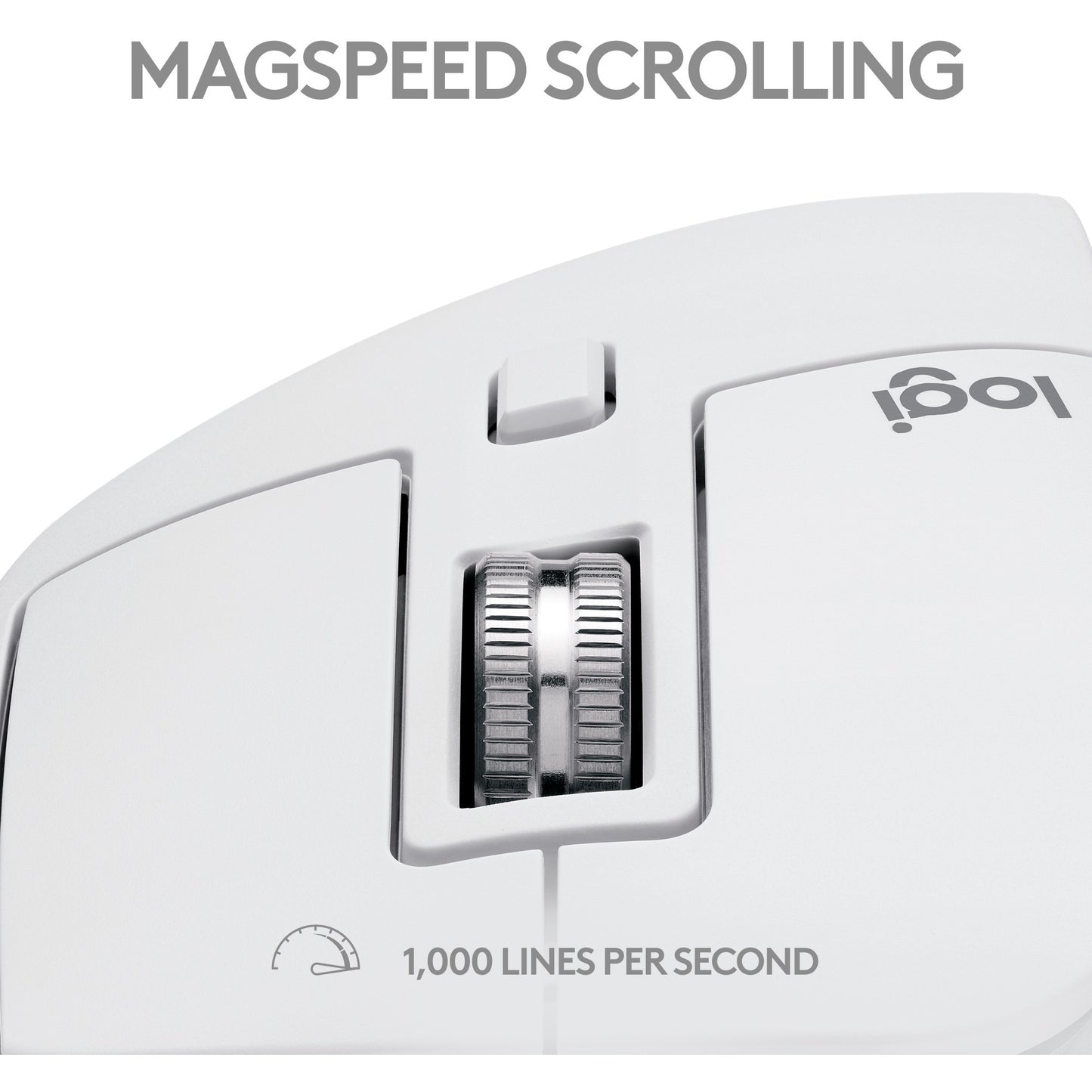 Logitech MX Master 3S für Mac (hellgrau, 7 Tasten, Bluetooth, optimiert für das Apple-Ökosystem)