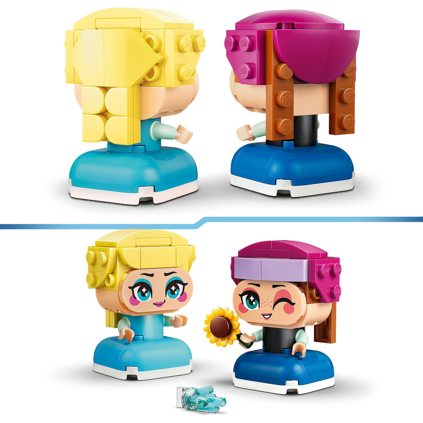 43284 Disney Princess Die Mini-Prinzessinnen Anna und Elsa, Konstruktionsspielzeug