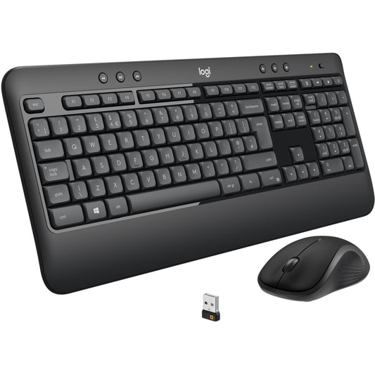 Logitech MK540 Advanced (DE-Layout, 2,4-GHz-Unifying, für Windows, kompatibel mit PC/Notebook)