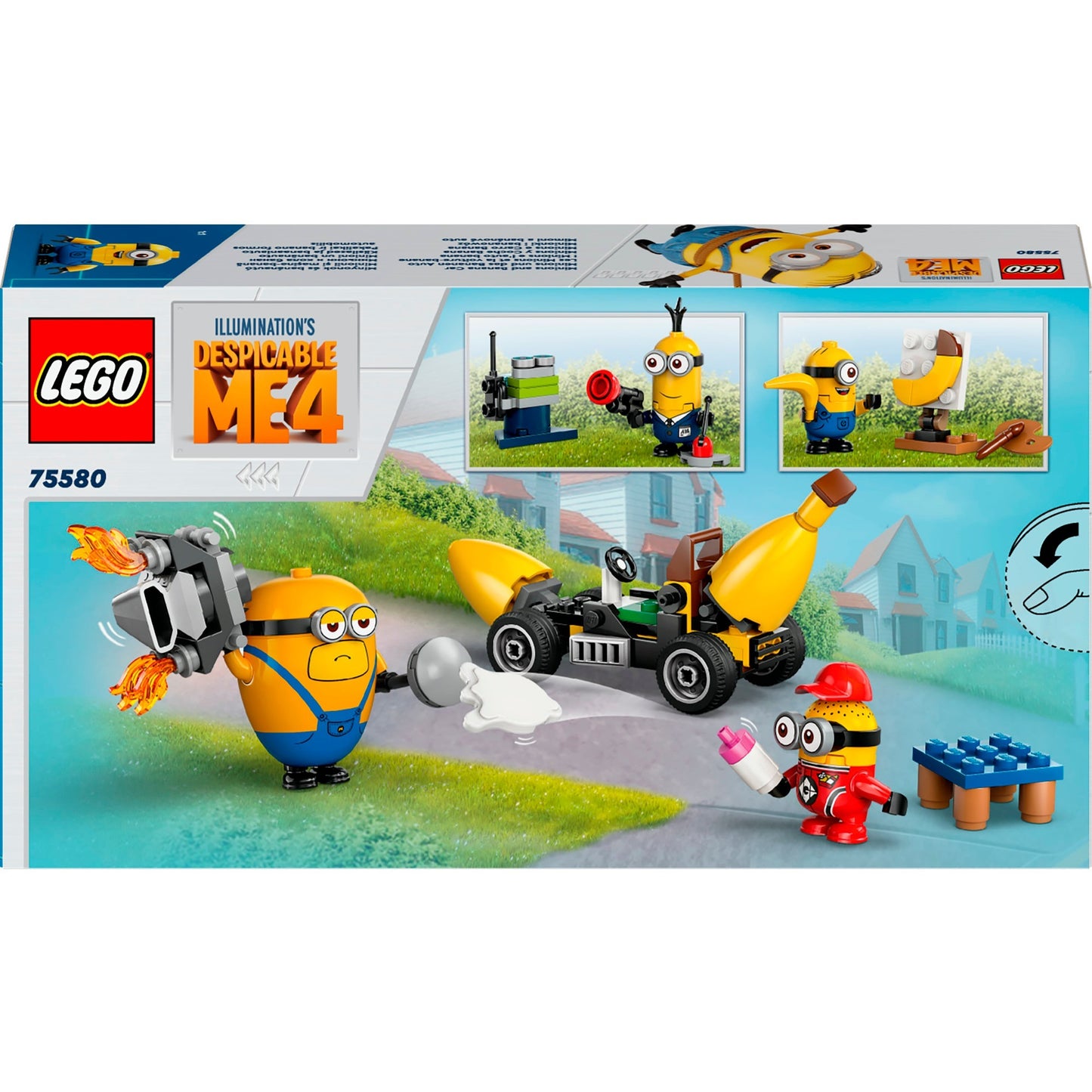 LEGO 75580 Minions und das Bananen Auto, Konstruktionsspielzeug