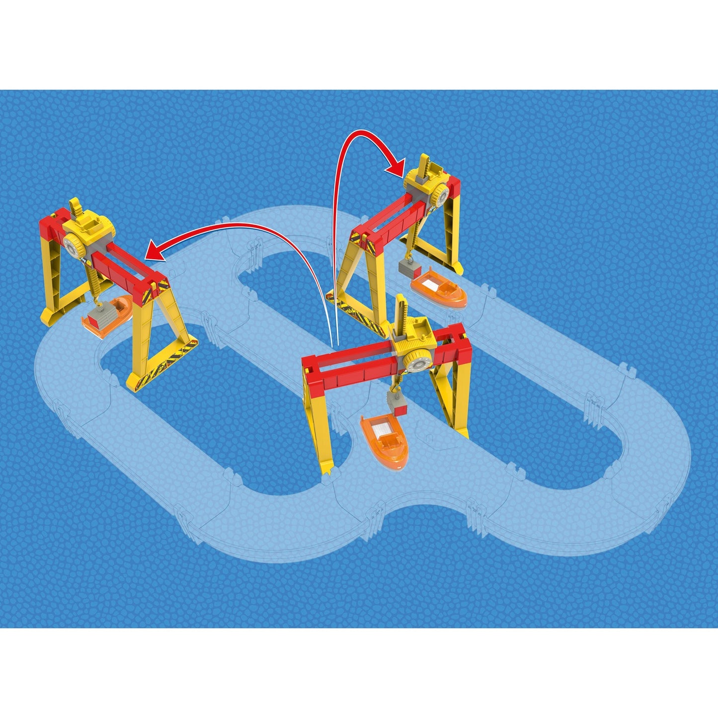 Aquaplay ContainerCrane Set (gelb/rot)