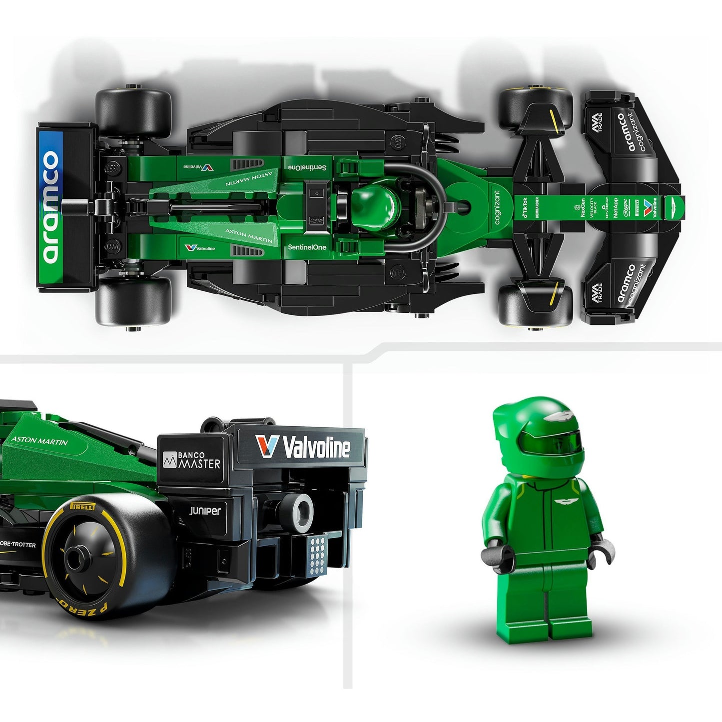77245 Speed Champions Aston Martin Aramco F1 AMR24 Rennauto, Konstruktionsspielzeug