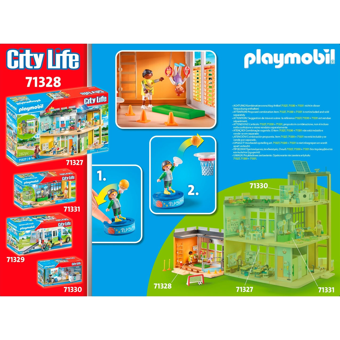 PLAYMOBIL 71328 City Life Anbau Turnhalle, Konstruktionsspielzeug