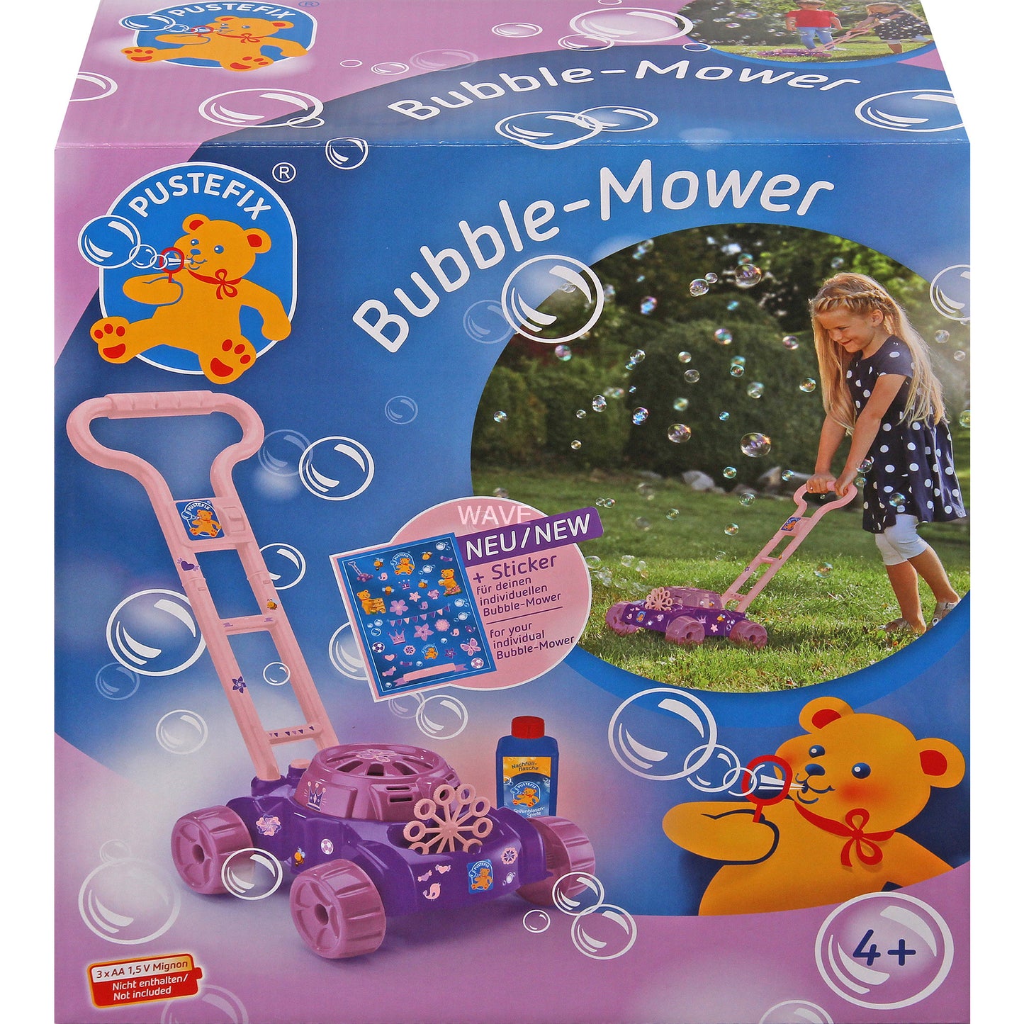 Bubble-Mower Rasenmäher, Seifenblasen