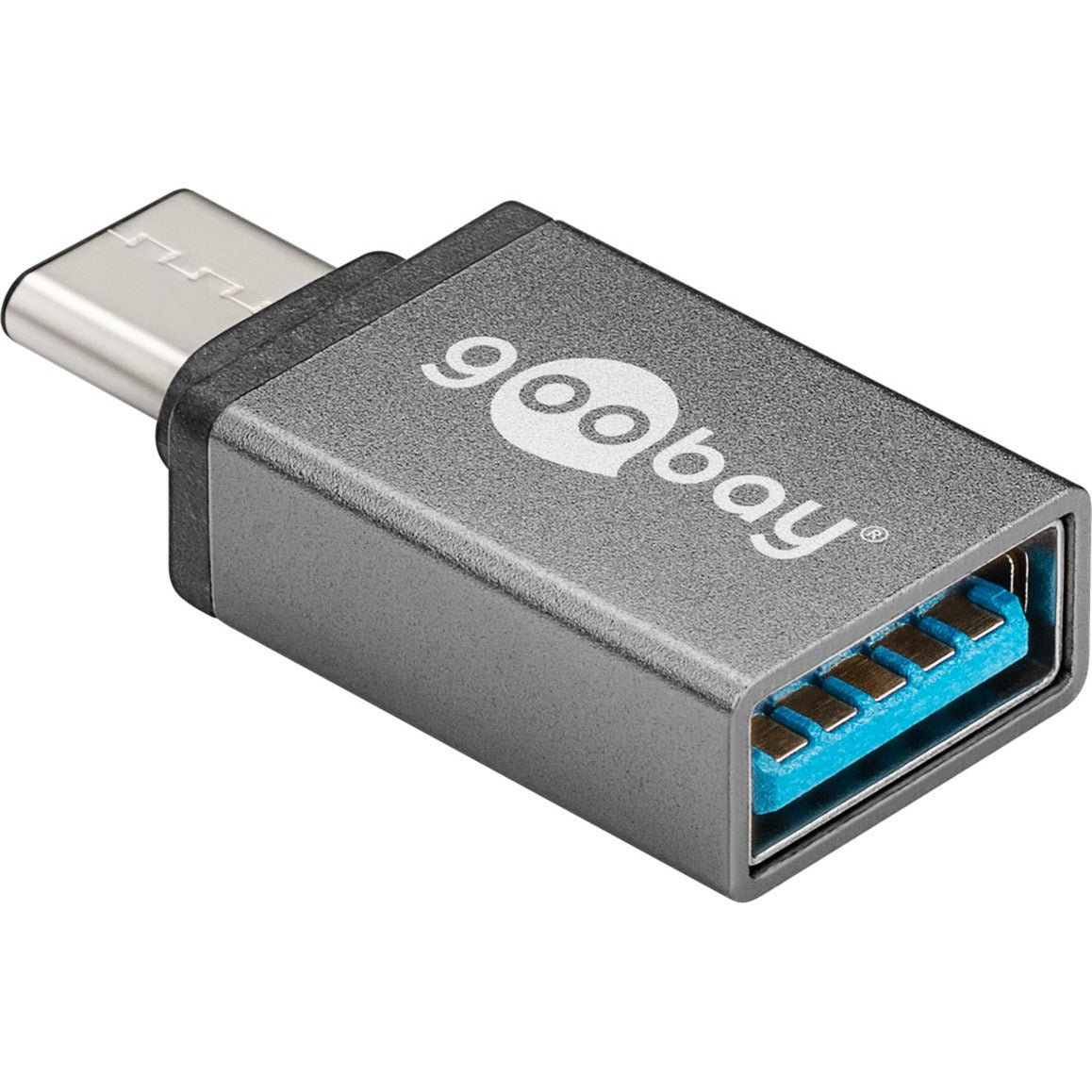 Goobay USB 3.2 Gen 1 Adapter, USB-C Stecker > USB-A Buchse (grau)