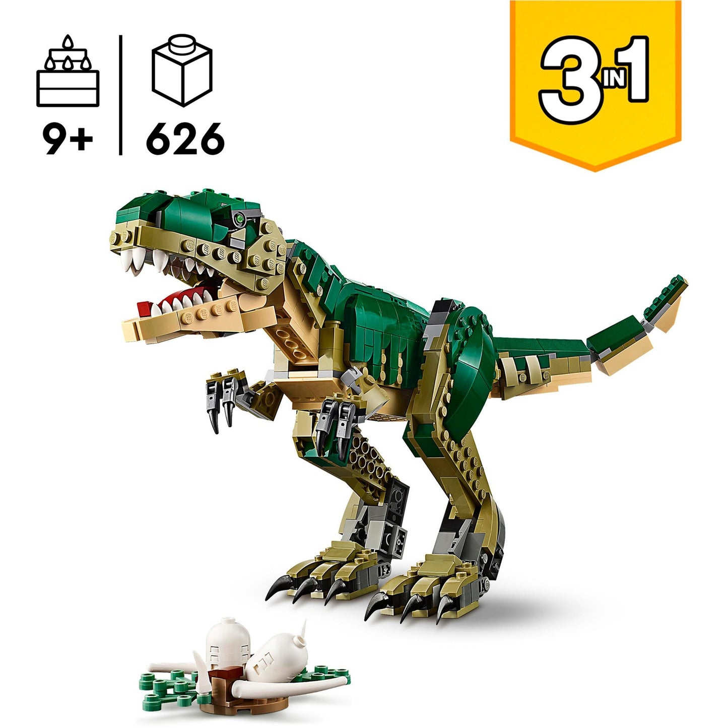 LEGO 31151 Creator 3-in-1 T.Rex, Konstruktionsspielzeug