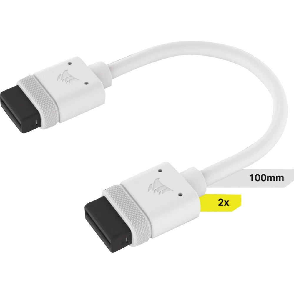 Corsair iCUE LINK Kabel, 100mm (weiss, 2 Stück)